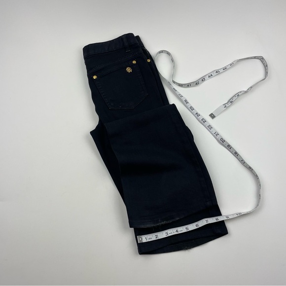 Roberto Cavalli Women's Black Mid Rise Bootcut Flared Pant Jean Stretch 38 US 2 - Picture 9 of 12